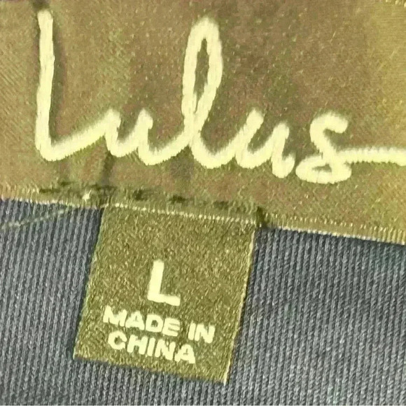 Lulu’s Final Stretch Navy Blue Dress Size Large NWT - Picture 4 of 5